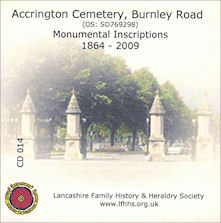 Accrington, Burnley Road Cemetery, Monumental Inscriptions CD014