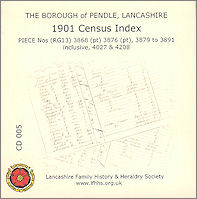 Pendle 1901 Census Index Pendle Lancashire (CD005)