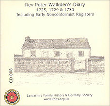THE  REVEREND PETER WALKDEN'S DIARY (CD008)